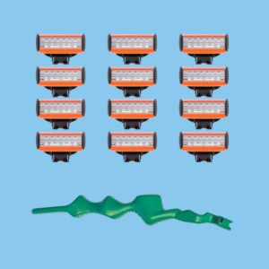 12 Five Blade Cartridges with Handle