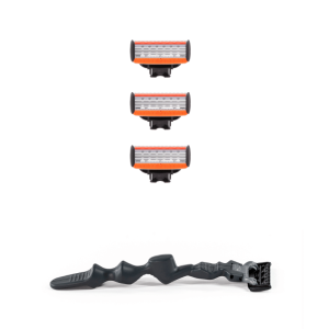 4pk Five Blade Cartridges with Handle - Plus Shipping